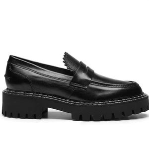 Black matte loafers
